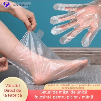 Acoperire de mască de unică folosință din PE pentru mâini și picioare, îngrijire a pielii