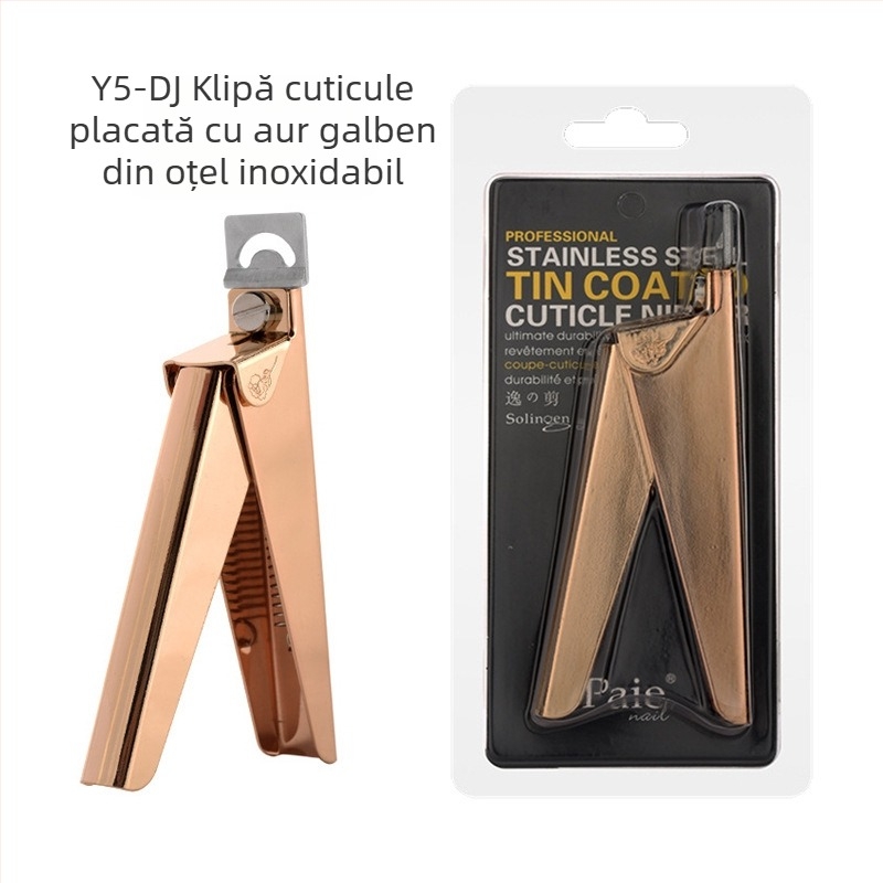 Monika Nails Foarfece de unghii – oțel inoxidabil, lamă într-o singură linie, design franțuz U, pentru modelarea unghiilor artificiale