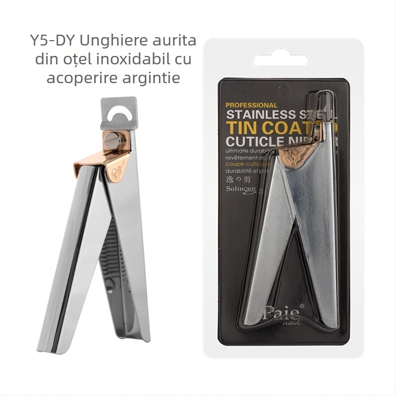 Monika Nails Foarfece de unghii – oțel inoxidabil, lamă într-o singură linie, design franțuz U, pentru modelarea unghiilor artificiale