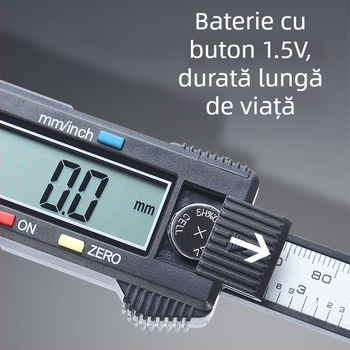 Caliper Vernier pentru uz casnic, instrument compact de măsurare pentru brățări din jad, corp din plastic