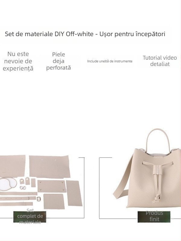 Geantă de damă din PU Bucket Bag — siluetă vertical-pătrată, stil urban simplu, închidere cu șnur, buzunar pentru telefon