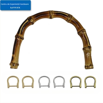 Mâner Koujin din bambus, construcție din oțel, accesorii pentru bagaje, design cu interconectare din bambus