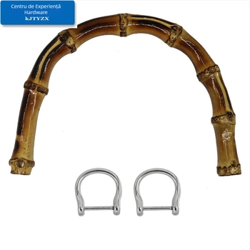 Mâner Koujin din bambus, construcție din oțel, accesorii pentru bagaje, design cu interconectare din bambus