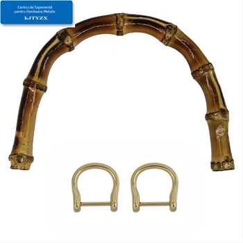 Mâner Koujin din bambus, construcție din oțel, accesorii pentru bagaje, design cu interconectare din bambus