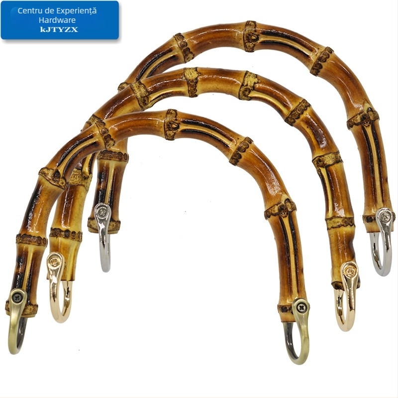 Mâner Koujin din bambus, construcție din oțel, accesorii pentru bagaje, design cu interconectare din bambus