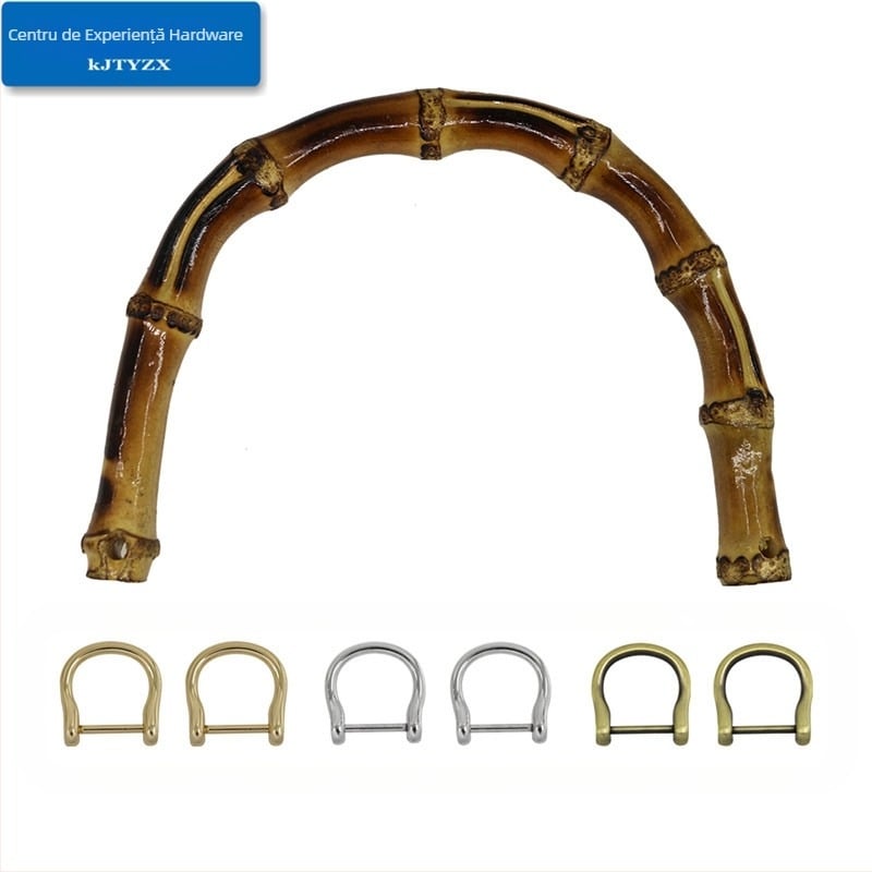 Mâner Koujin din bambus, construcție din oțel, accesorii pentru bagaje, design cu interconectare din bambus