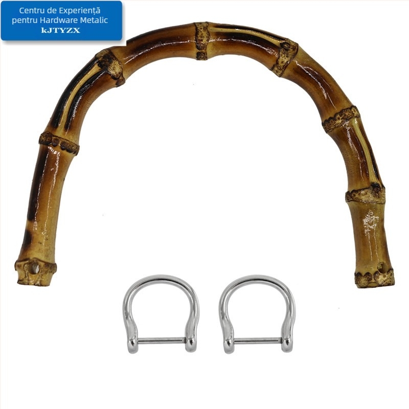 Mâner Koujin din bambus, construcție din oțel, accesorii pentru bagaje, design cu interconectare din bambus