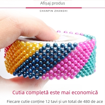 Set de ace de tricot cu marker și pini de poziționare, vârf rotund, pentru tăierea hainelor (Li Pei; China; 1440 buc.; 12 kg)