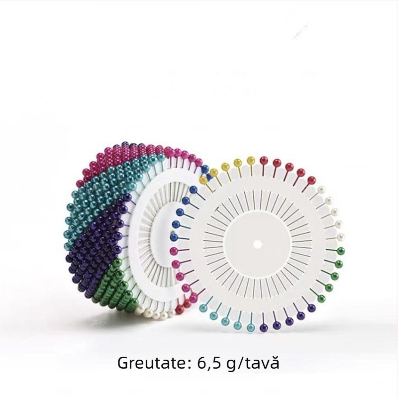 Set de ace de tricot cu marker și pini de poziționare, vârf rotund, pentru tăierea hainelor (Li Pei; China; 1440 buc.; 12 kg)
