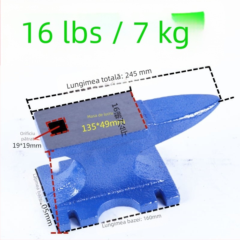 Mini nicovală din fontă pentru întreținerea mașinilor de găurit, marcă Seri, cu stabilitate la prindere.