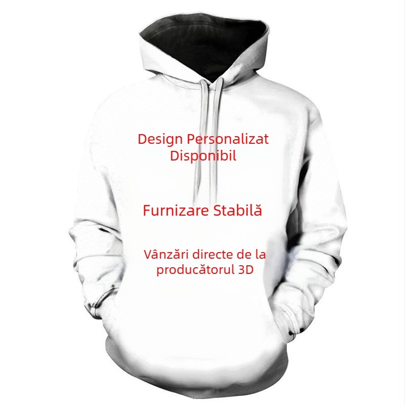 Pulover bărbătesc cu mânecă lungă, imprimeu geometric în stele pe țesătură milk silk și poliester, croială mulată, guler rotund, casual