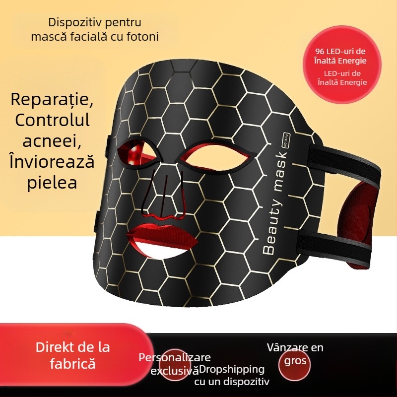 Mască de înfrumusețare cu lumină foton pentru rejuvenare a pielii și strălucire, 3 trepte, lansată în 2023