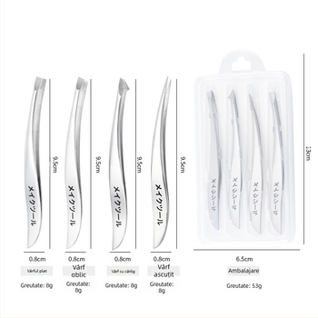 Set de instrumente de machiaj pentru sprânene — clips pentru sprânene din oțel inoxidabil Fengcheng
