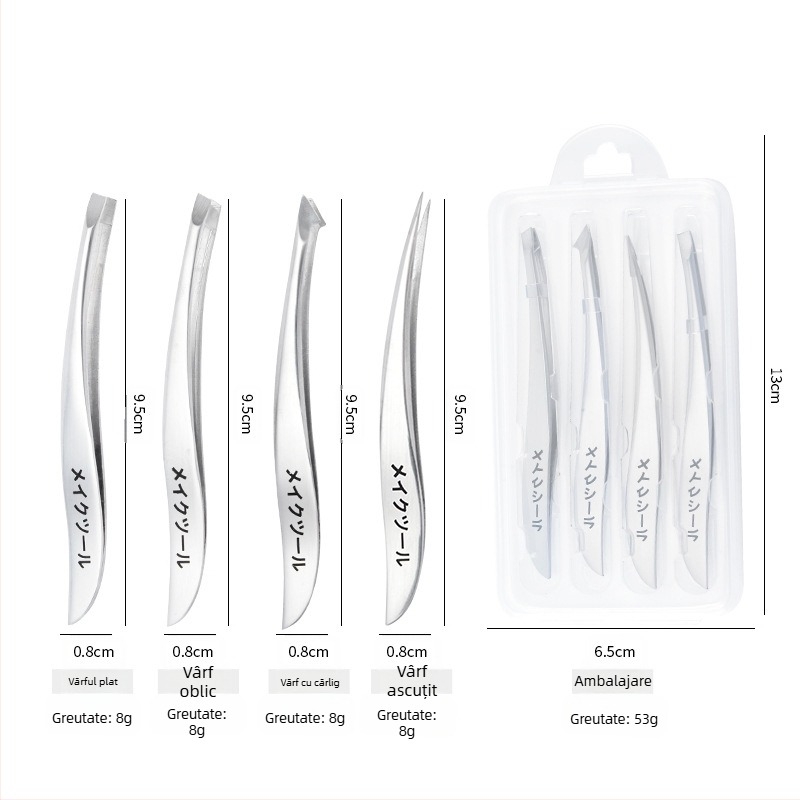 Set de instrumente de machiaj pentru sprânene — clips pentru sprânene din oțel inoxidabil Fengcheng