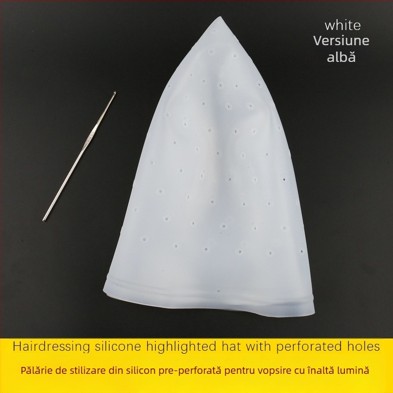 Pălărie de vopsire păr din silicon – design cu o singură gaură, gaură rotundă, capac de vopsire păr; Brand New Public Dew