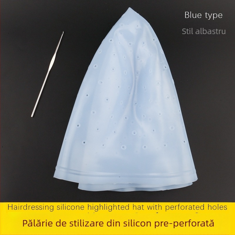 Pălărie de vopsire păr din silicon – design cu o singură gaură, gaură rotundă, capac de vopsire păr; Brand New Public Dew