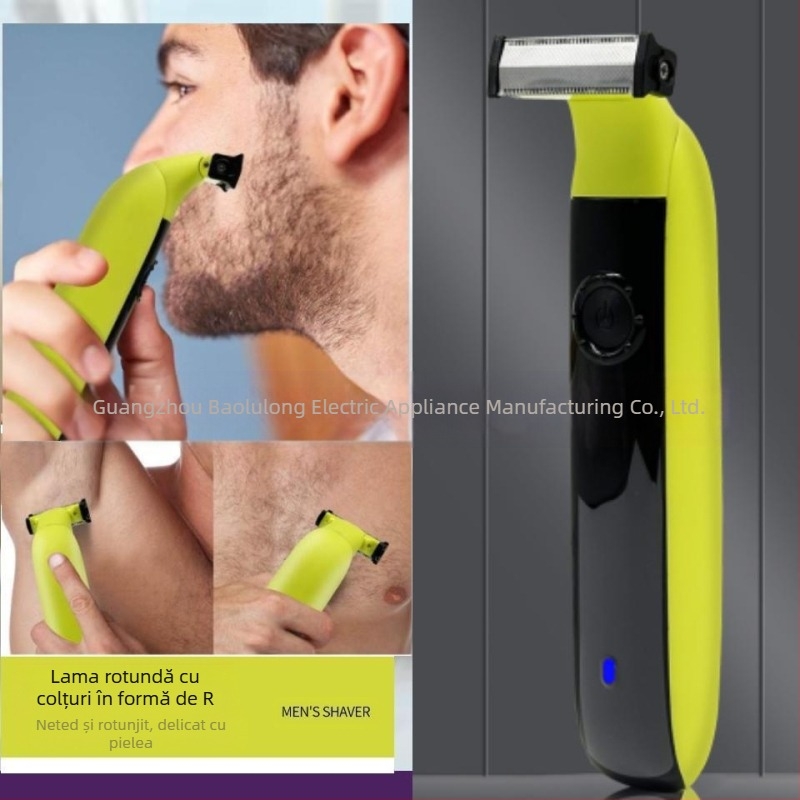 Aparat de ras electric pentru întreg corpul, încărcare USB, complet lavabil, lame duble din oțel fin