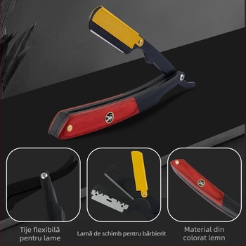 CestoMen rasor manual vintage pliabil pentru bărbați, 74 lame