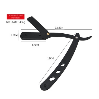 Aparat de ras manual din oțel inoxidabil, pliere retro, pentru rasul sprâncenelor, suport pentru aparat de ras