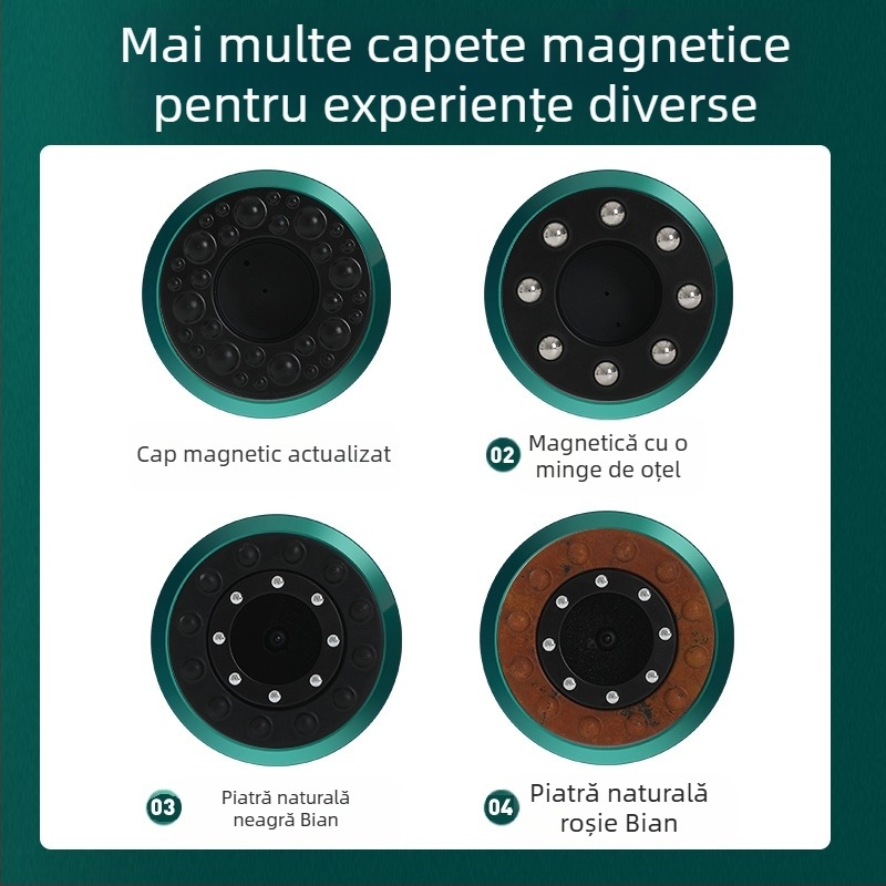 Dispozitiv inteligent de cupping cu presiune negativă și masaj cu eliberare printr-un buton, 4-a treaptă de aspirație, corp ABS, DS-A300, 1800mAh, 38–50°C