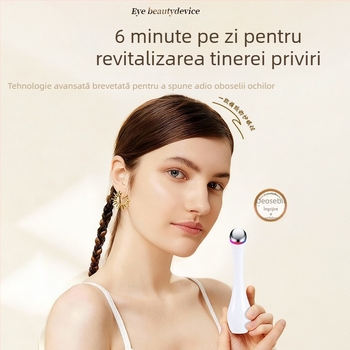 Dispozitiv portabil de înfrumusețare pentru ochi, anti-riduri și rejuvenare a pielii, rezistent la apă IPX8, baterie încorporată de 300–500 mAh, pentru uz casnic.