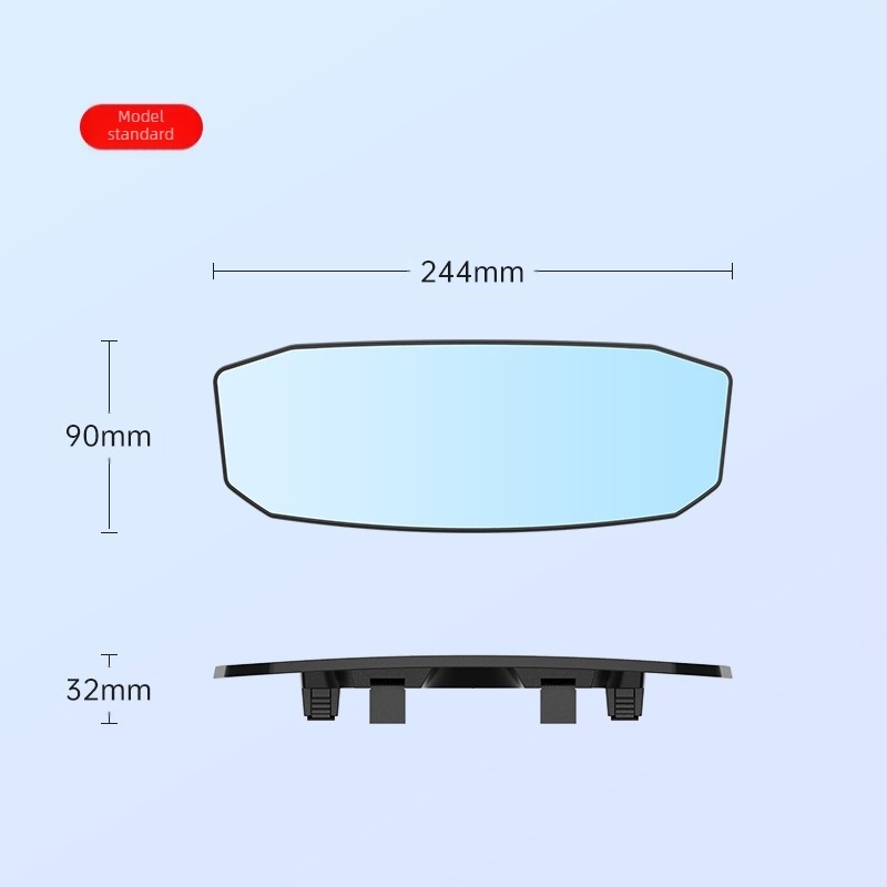 Oglindă auxiliară pentru interiorul mașinii cu lentilă curbată cu unghi larg – montaj snap-on, potrivire universală, stil simplu