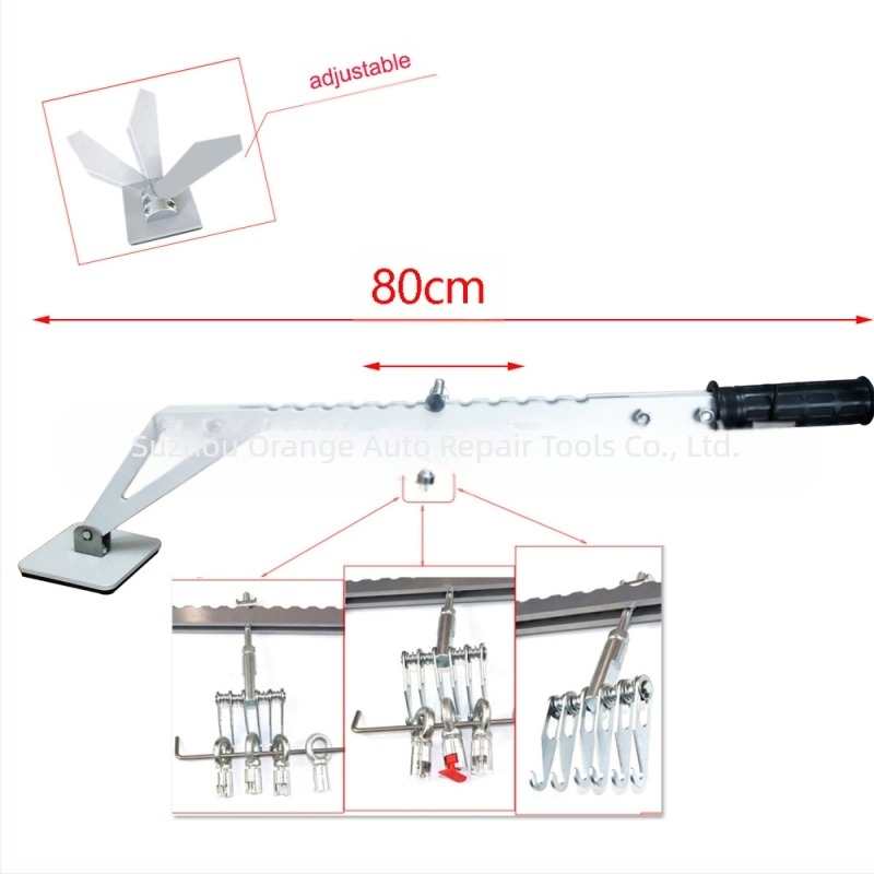 Tragător pentru reparația loviturilor caroseriei – cadru tip punte, braț de tracțiune cu un singur punct, aluminiu, reparație fără vopsire