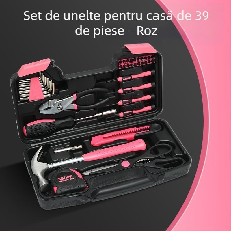 Set 36 de piese de unelte, oțel carbon, unelte manuale pentru reparații casnice