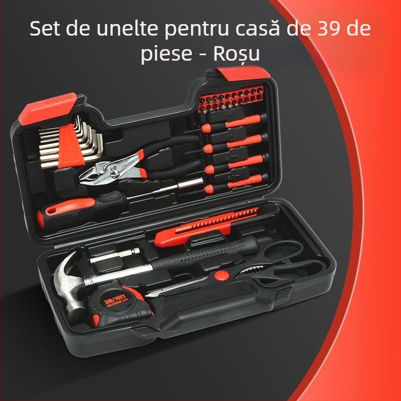 Set 36 de piese de unelte, oțel carbon, unelte manuale pentru reparații casnice