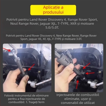 Instrument pentru demontarea injectorului de carburant pentru Range Rover Discovery 5.0 și Jaguar 3.0T, oțel carbon, greutate netă 200 g