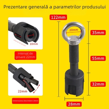 Instrument pentru demontarea injectorului de carburant pentru Range Rover Discovery 5.0 și Jaguar 3.0T, oțel carbon, greutate netă 200 g