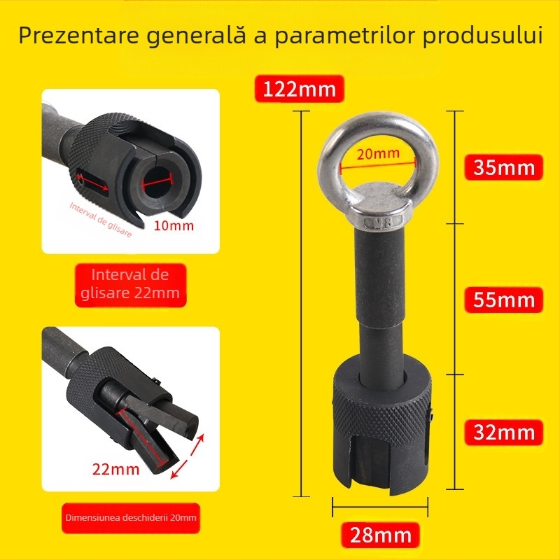 Instrument pentru demontarea injectorului de carburant pentru Range Rover Discovery 5.0 și Jaguar 3.0T, oțel carbon, greutate netă 200 g