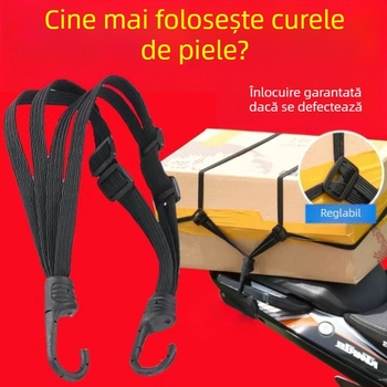 Bandă de prindere pentru motocicletă cu șnur elastic, curea pentru bagaje, capacitate 50 kg, material: fire, marcă Independent, neimportată