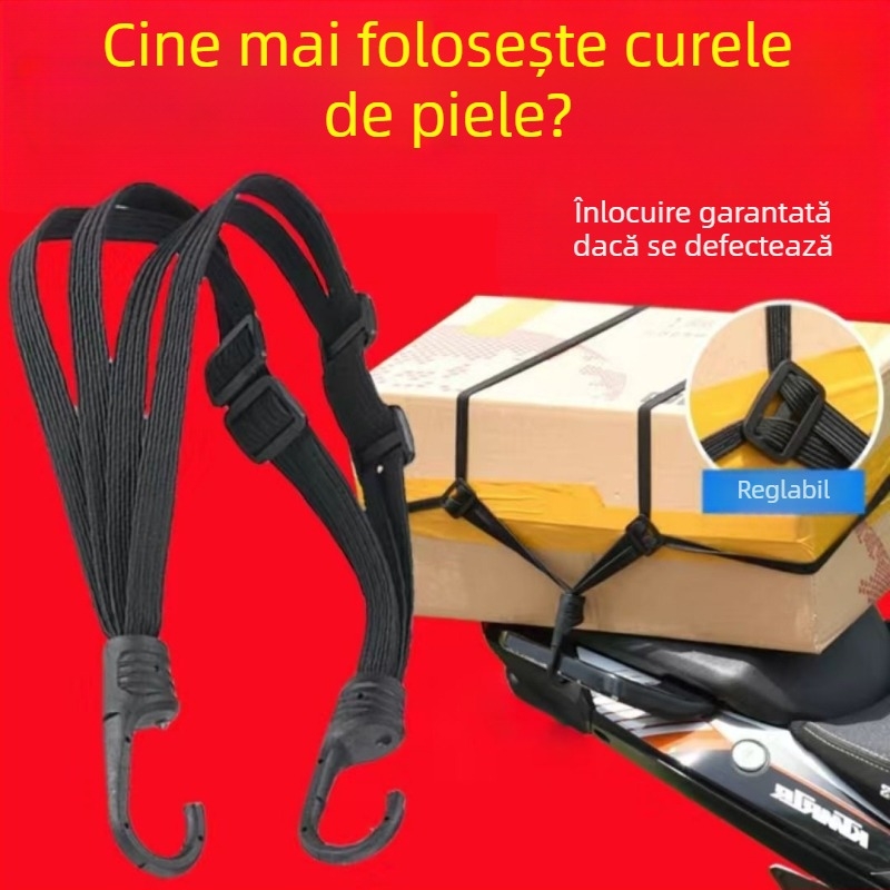 Bandă de prindere pentru motocicletă cu șnur elastic, curea pentru bagaje, capacitate 50 kg, material: fire, marcă Independent, neimportată