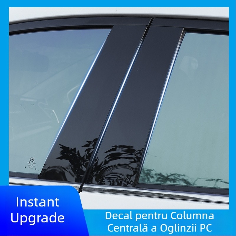 Saberya PC bandă decor pentru stâlpul central al ferestrelor Mitsubishi: Lancer, Outlander, ASX, Wing God, Pajero; modele 2006–2023; transmisie manuală