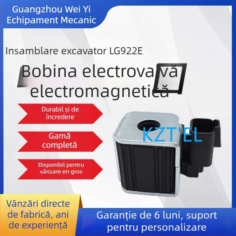 Bobină de solenoid pentru supapă de excavator, 24V, compatibil LG922E/LG925E/LG930E, cod piesa 6698065