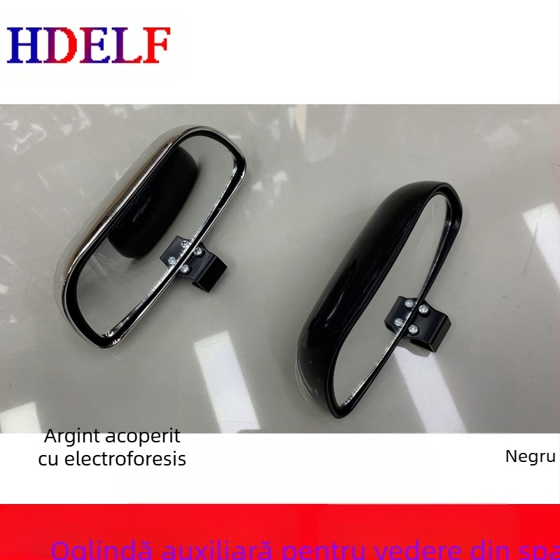 HDELF Oglindă retrovizoare pentru mașină cu oglindă auxiliară pentru unghiuri moarte, câmp vizual lat, unghi reglabil