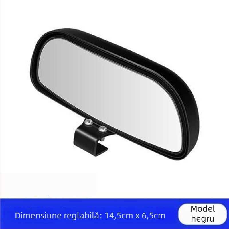HDELF Oglindă retrovizoare pentru mașină cu oglindă auxiliară pentru unghiuri moarte, câmp vizual lat, unghi reglabil