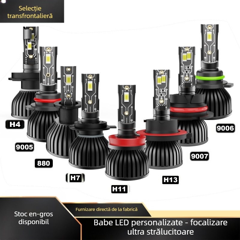 Far LED pentru mașină E9 – Compatibil universal, 24W, 9-36V, 8000LM, IP68