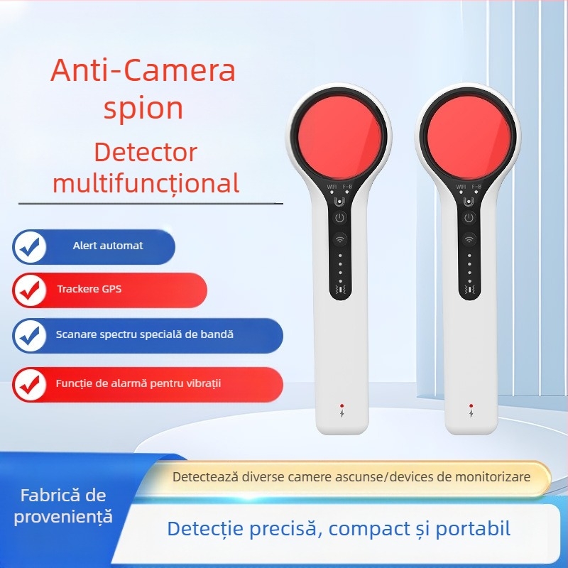 Detector multifuncțional de camere cu detectare semnal infraroșu, camere ascunse și anti-spionaj, portabil - Yuwo y3pro