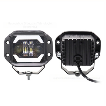 Proiector LED pentru motocicletă cu lentilă bifocală, lumină integrată pentru distanță și apropiere, 40W, 12-24V, 4000 lm, corp din aliaj de aluminiu, potrivire universală