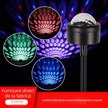 Lampă de proiecție LED pentru mașină cu efecte DJ și control vocal, XF-238, 5V, IP20, pentru interior