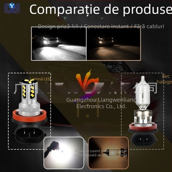 Lampă LED de ceață pentru mașină – model H8/H11 3020 15Smd, 6.5W, 12-48V, 750lm, 50 000h