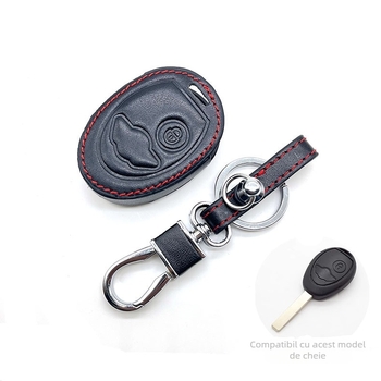 Husă din piele pentru cheia BMW Mini Cooper R50/R53 (2002–2005), cheie plată, piele de vită