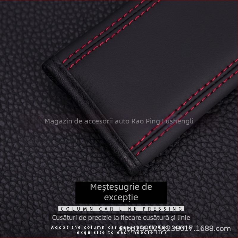 Pernă de umăr din piele pentru centura de siguranță pentru copii, Rich Victory, 20 g, logo imprimat, decor interior auto