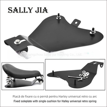 Placă de bază pentru șa Harley Cruiser, șezut din piele cu arc, scaun monoseat, model 01