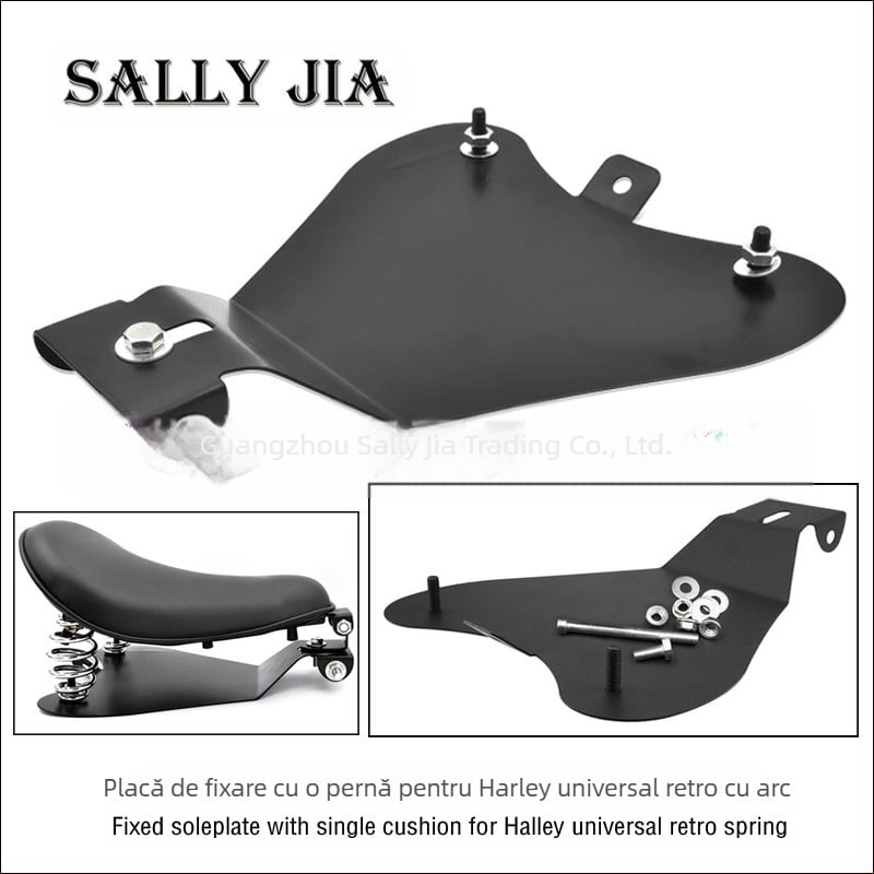 Placă de bază pentru șa Harley Cruiser, șezut din piele cu arc, scaun monoseat, model 01