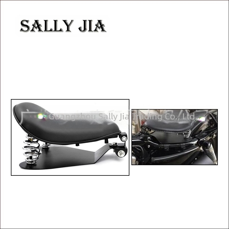 Placă de bază pentru șa Harley Cruiser, șezut din piele cu arc, scaun monoseat, model 01