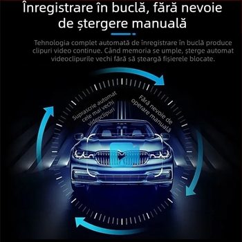 Camera de bord C3 cu lentile duale, unghi 120°, 720p, Wi‑Fi, înregistrare în buclă, înregistrare față-spate, ecran 2,0 inch