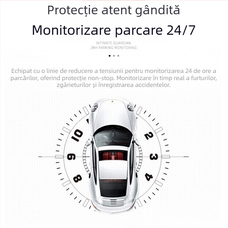 Camera de bord C3 cu lentile duale, unghi 120°, 720p, Wi‑Fi, înregistrare în buclă, înregistrare față-spate, ecran 2,0 inch